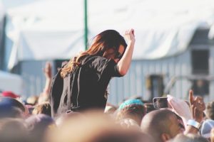 audience listening to music
